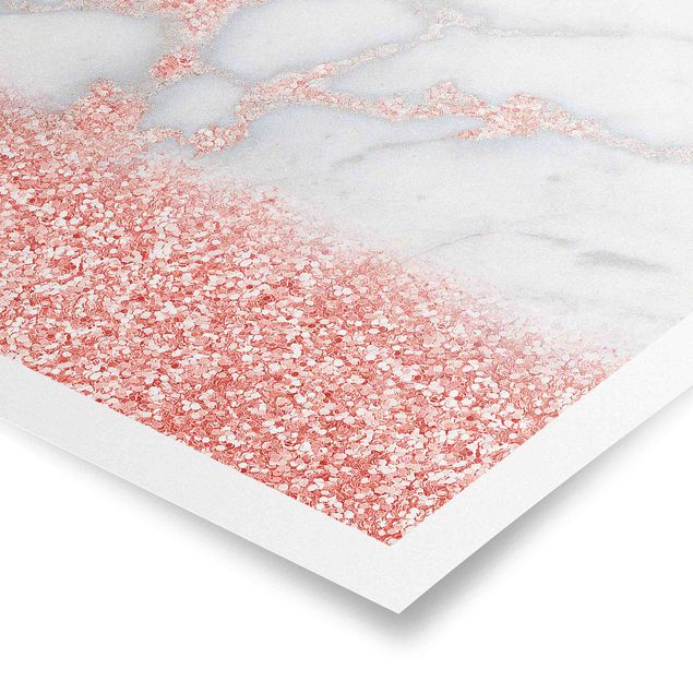 Billeder grå Marble Look With Pink Confetti