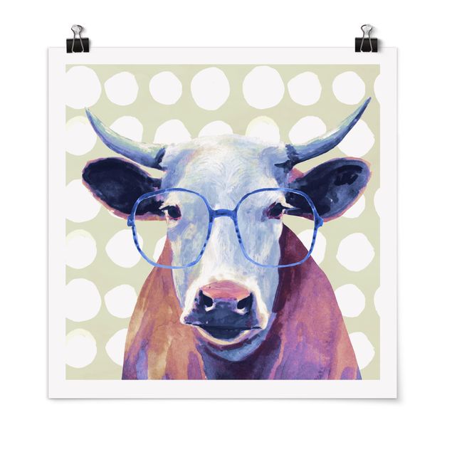 Billeder moderne Animals With Glasses - Cow