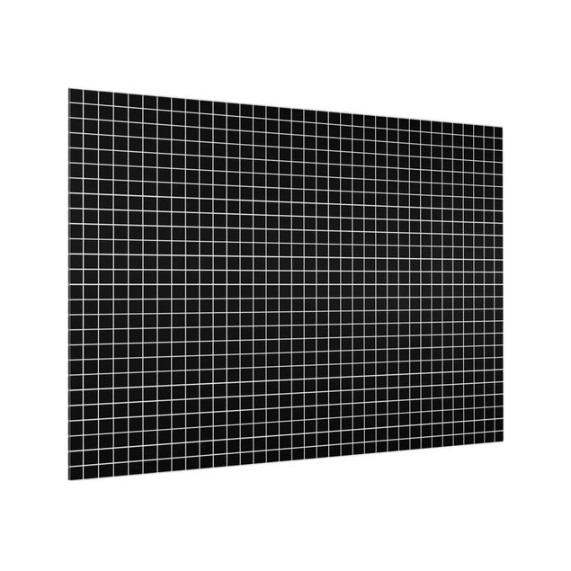 Stænkplader glas Mosaic Tiles Black Matt