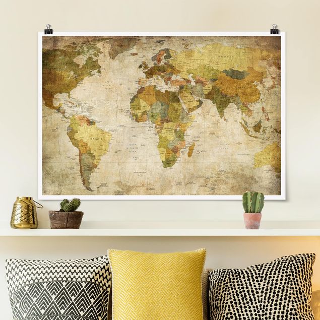 køkken dekorationer World map