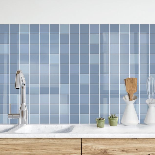 køkken dekorationer Mosaic Tiles - Light Blue