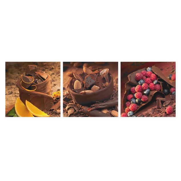 Billeder på lærred Chocolate With Fruit And Almonds