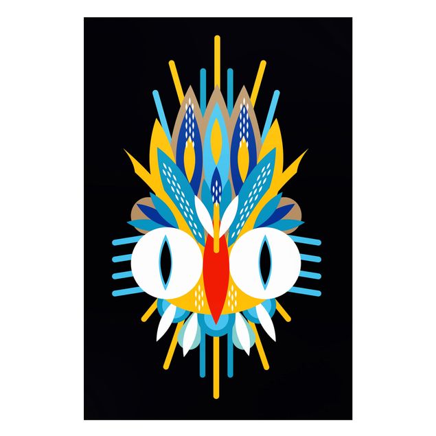 Billeder indianere Collage Ethno Mask - Bird Feathers
