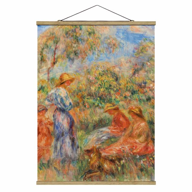 Billeder kunsttryk Auguste Renoir - Three Women and Child in a Landscape
