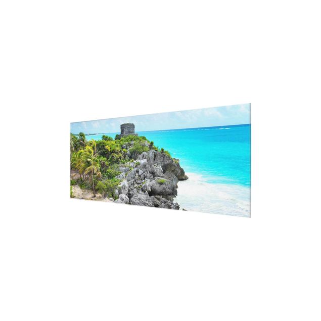 Glasbilleder landskaber Caribbean Coast Tulum Ruins