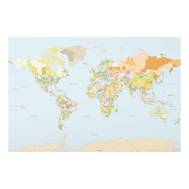 Billeder farvet Political World Map