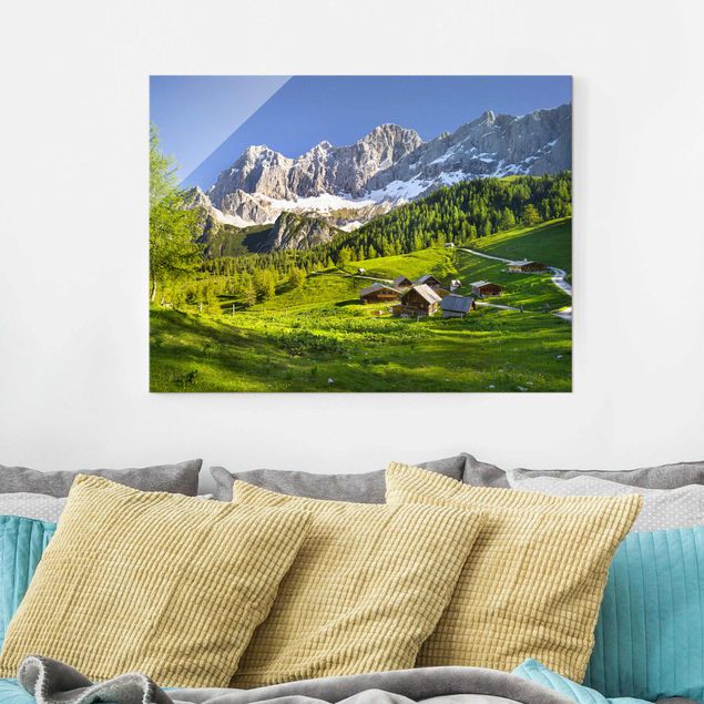 Glasbilleder bjerge Styria Alpine Meadow