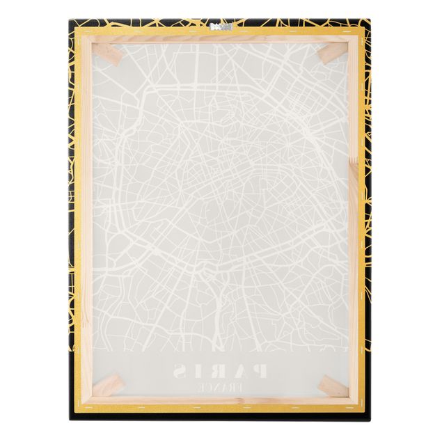 Billeder Paris City Map - Classic Black