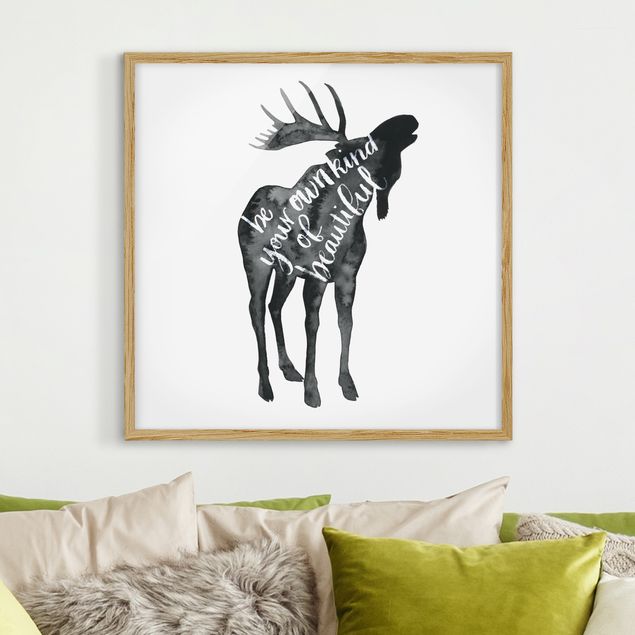 Indrammede plakater ordsprog Animals With Wisdom - Elk