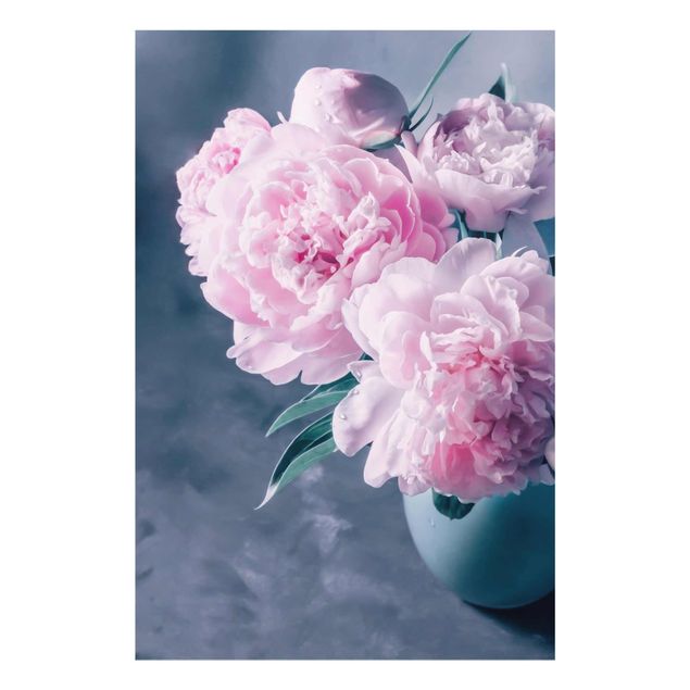 Billeder blomster Vase With Light Pink Peony Shabby