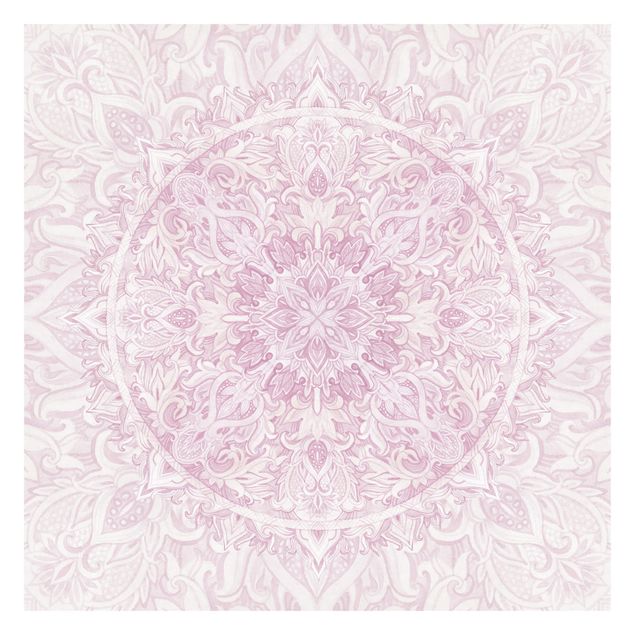 Fototapet lyserød Mandala Watercolour Ornament Pink