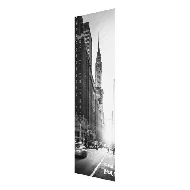 Glasbilleder sort og hvid Lively New York