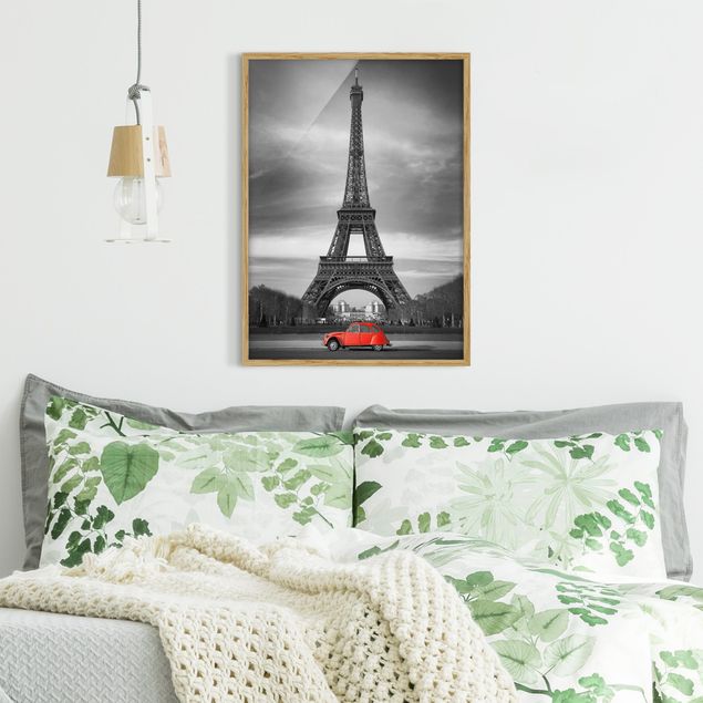Indrammede plakater sort og hvid Spot On Paris