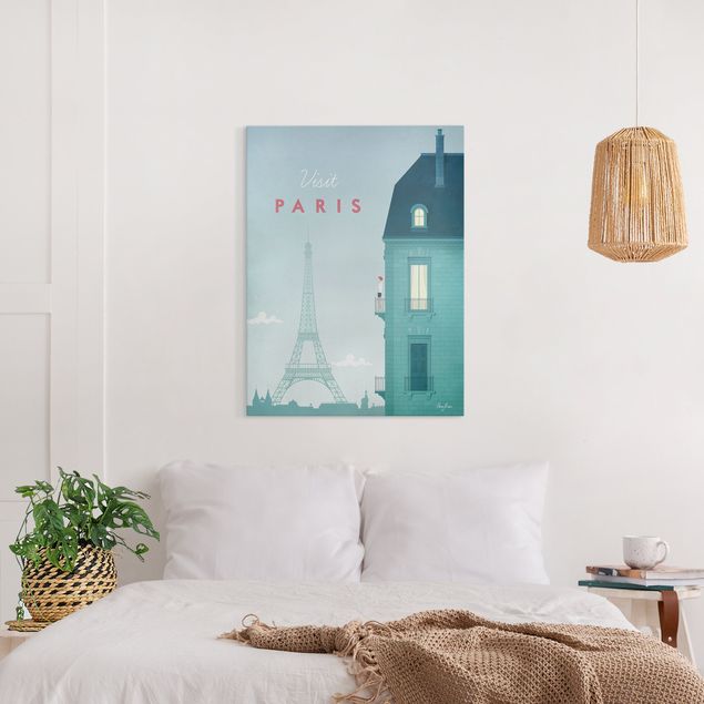Billeder på lærred Paris Travel Poster - Paris