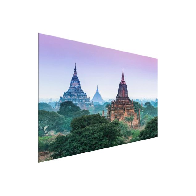 Glasbilleder solnedgange Temple Grounds In Bagan