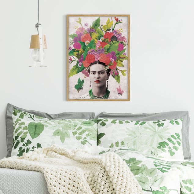 Indrammede plakater blomster Frida Kahlo - Flower Portrait