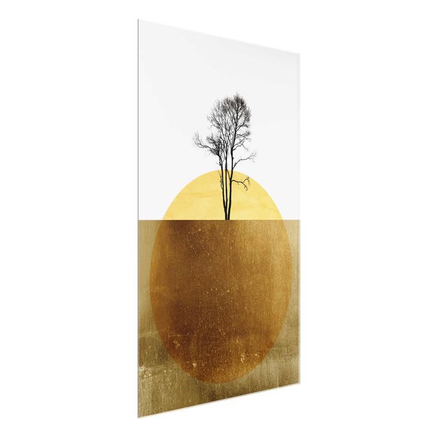 Billeder landskaber Golden Sun With Tree