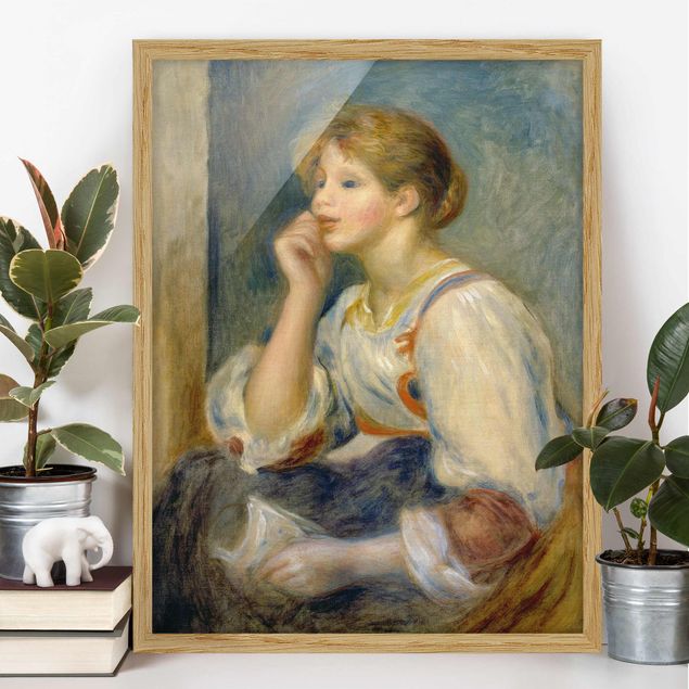 køkken dekorationer Auguste Renoir - Woman with a Letter