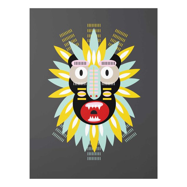 Billeder farvet Collage Ethnic Mask - King Kong