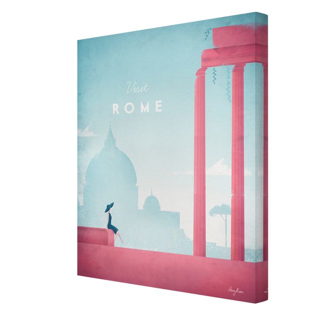 Billeder på lærred kunsttryk Travel Poster - Rome