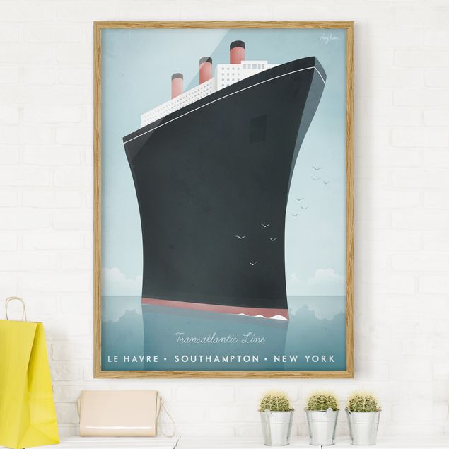 Indrammede plakater strande Travel Poster - Cruise Ship