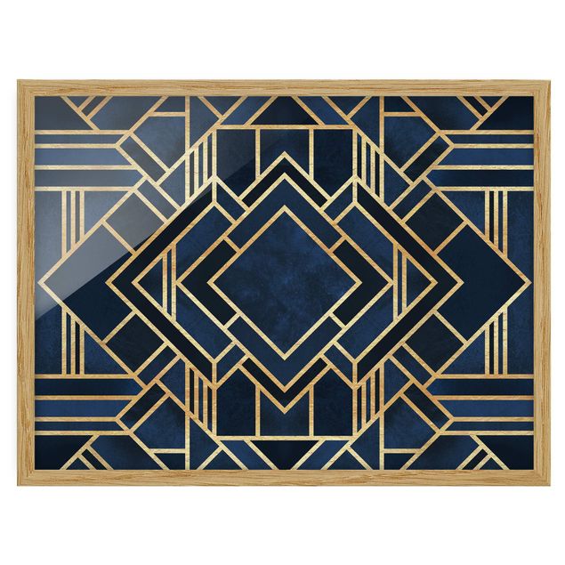 Billeder mønstre Art Deco Gold