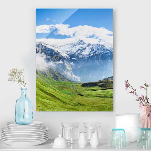 køkken dekorationer Swiss Alpine Panorama