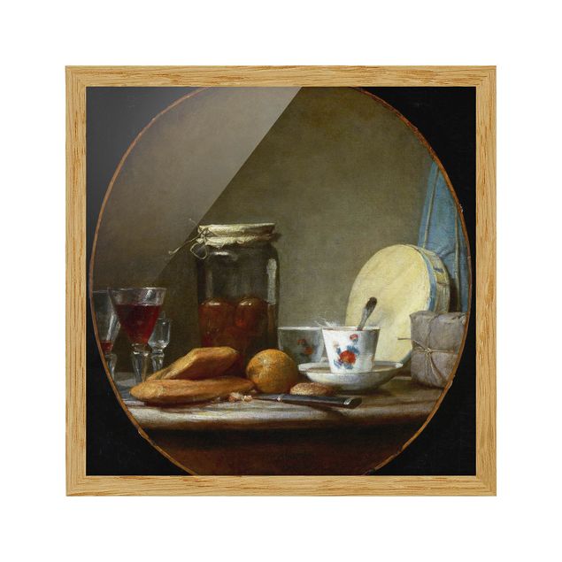 Indrammede plakater landskaber Jean-Baptiste Siméon Chardin - Jar of Apricots