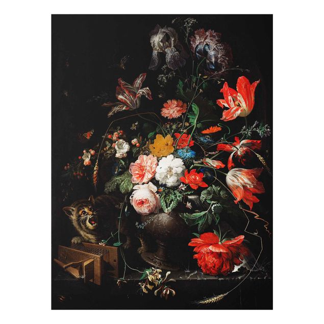 Billeder blomster Abraham Mignon - The Overturned Bouquet