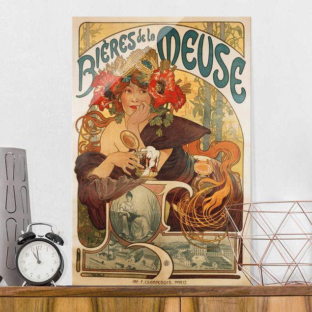Billeder Alfons Mucha Alfons Mucha - Poster For La Meuse Beer