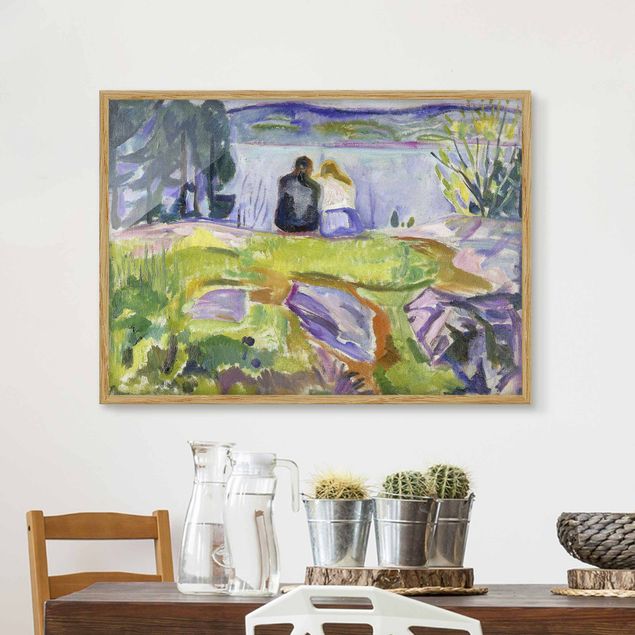 køkken dekorationer Edvard Munch - Spring (Love Couple On The Shore)