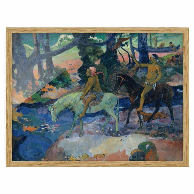 Indrammede plakater dyr Paul Gauguin - Escape, The Ford