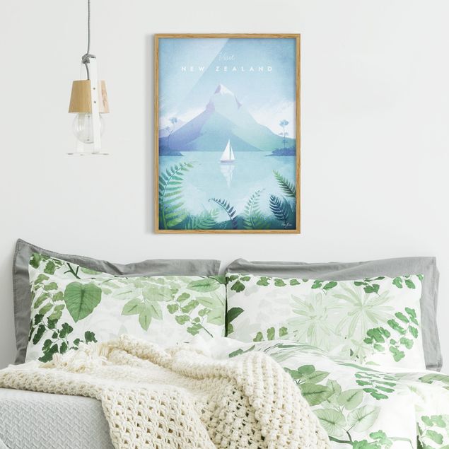 Billeder bjerge Travel Poster - New Zealand