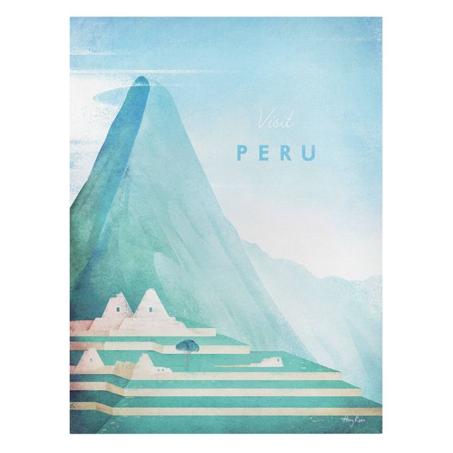 Billeder på lærred arkitektur og skyline Travel Poster - Peru
