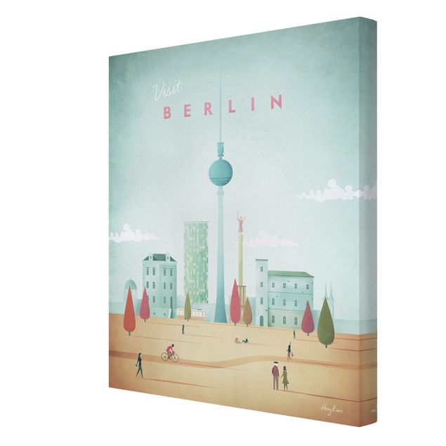 Billeder på lærred kunsttryk Travel Poster - Berlin