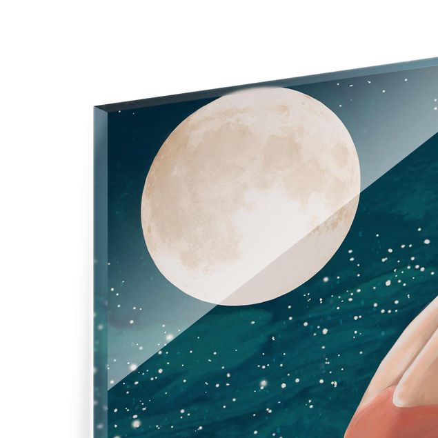 Billeder Laura Graves Art Illustration Bather Woman Moon Painting