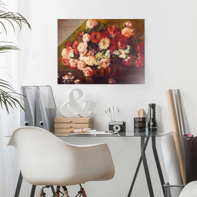 køkken dekorationer Auguste Renoir - Still Life With Peonies