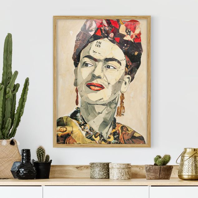 Billeder kunsttryk Frida Kahlo - Collage No.2