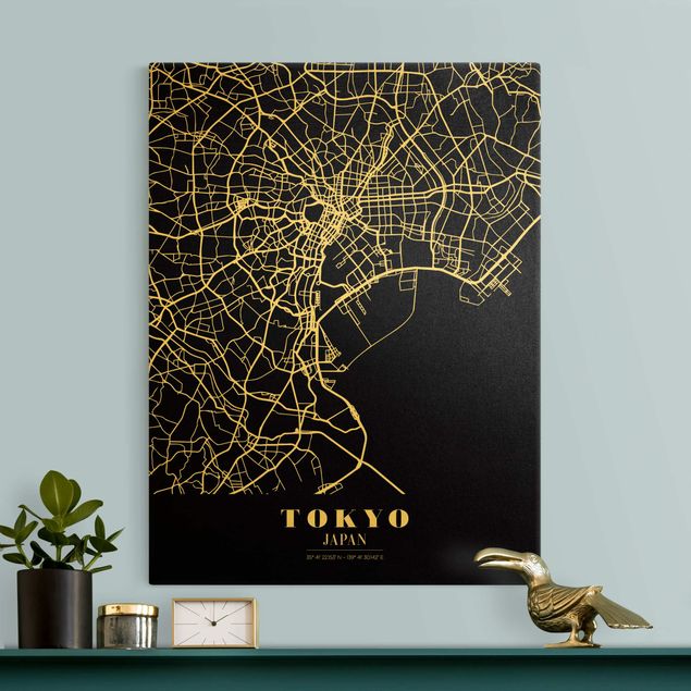 Billeder Tokyo Tokyo City Map - Classic Black