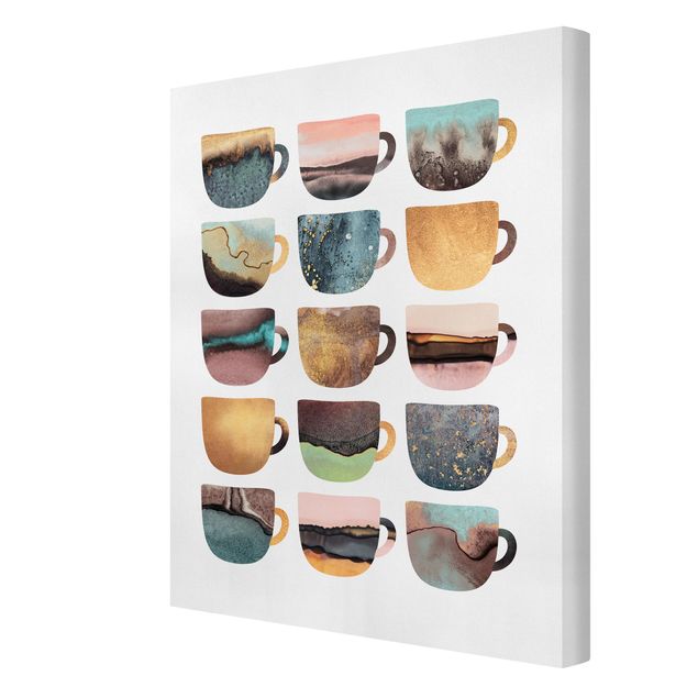 Billeder Elisabeth Fredriksson Colourful Coffee Mugs With Gold