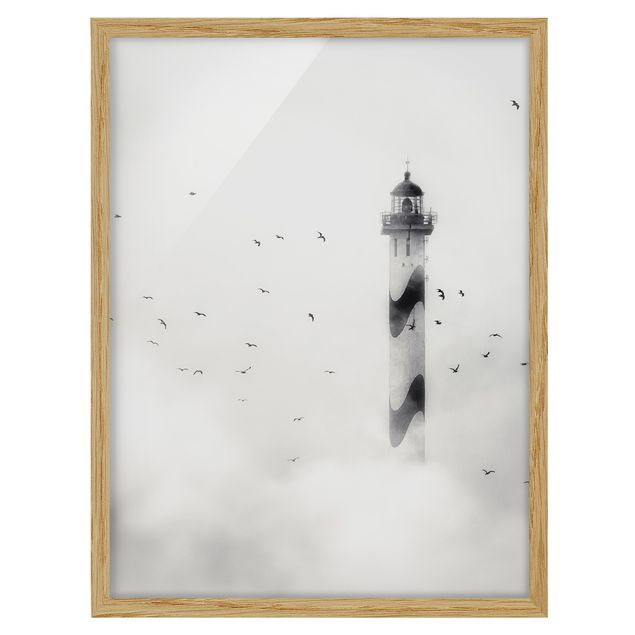 Billeder strande Lighthouse In The Fog