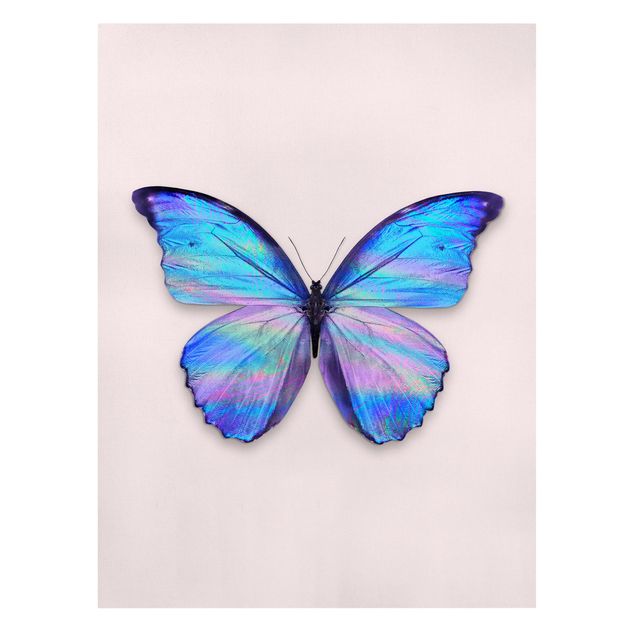 Billeder på lærred kunsttryk Holographic Butterfly