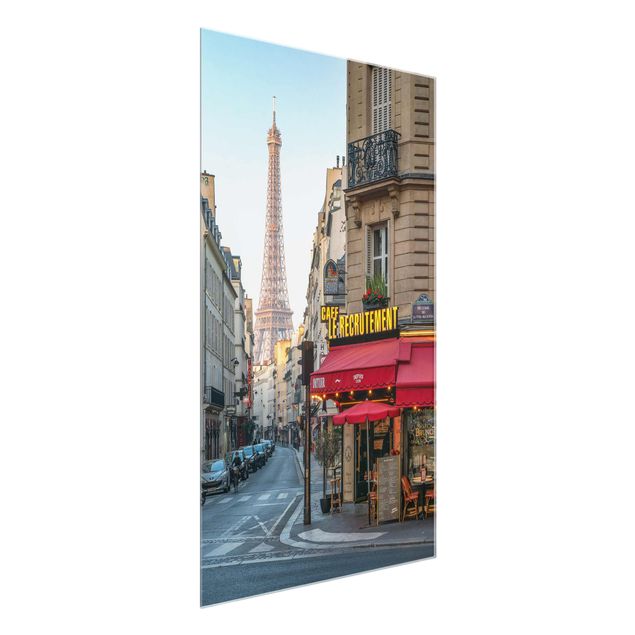 Glasbilleder arkitektur og skyline Streets Of Paris