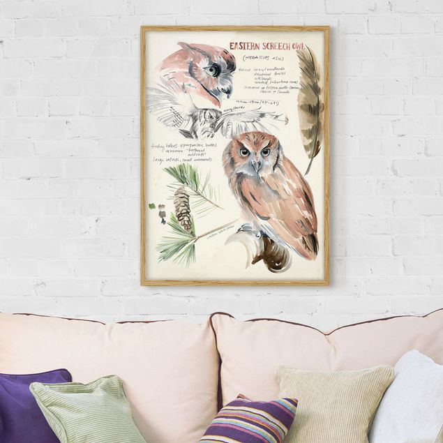 Indrammede plakater blomster Wilderness Journal - Owl