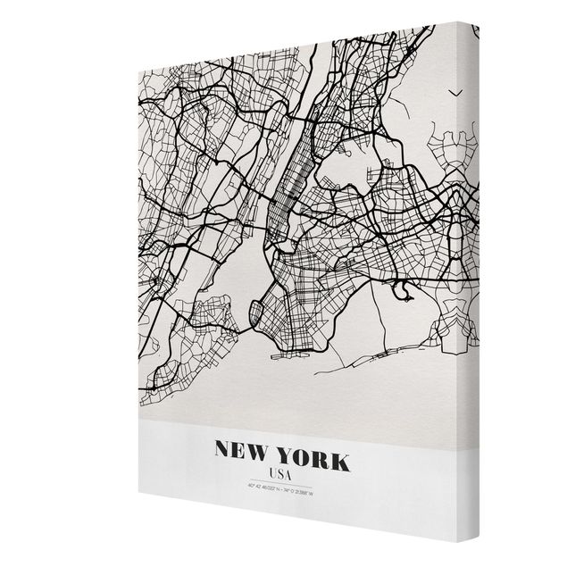 Billeder verdenskort New York City Map - Classic