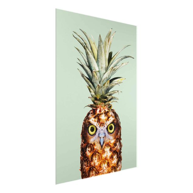 Glasbilleder dyr Pineapple With Owl