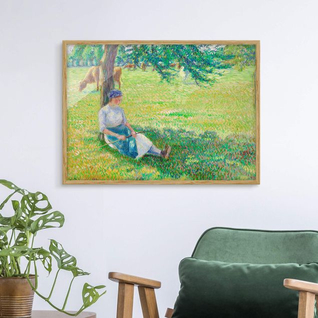 Kunst stilarter impressionisme Camille Pissarro - Cowgirl, Eragny
