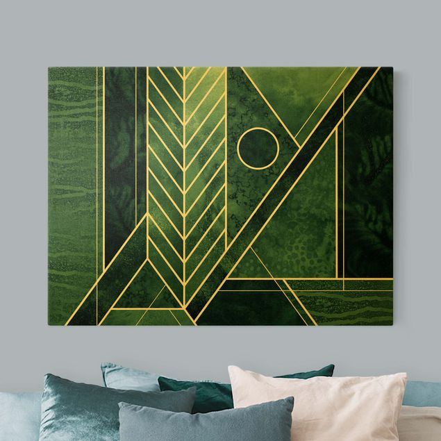 Billeder grøn Golden Geometry - Emerald