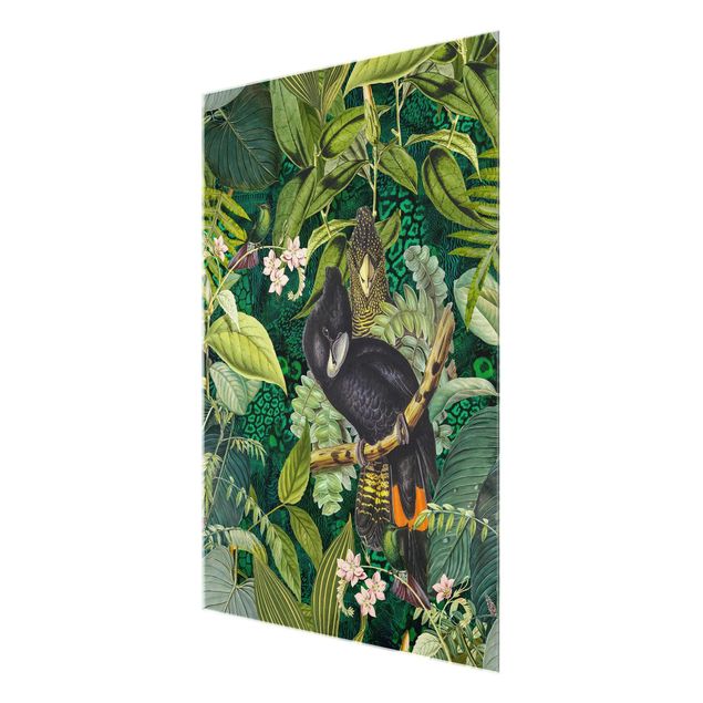 Billeder grøn Colourful Collage - Cockatoos In The Jungle