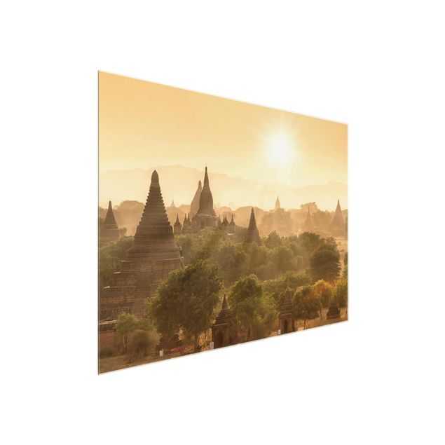 Glasbilleder solnedgange Sun Setting Over Bagan